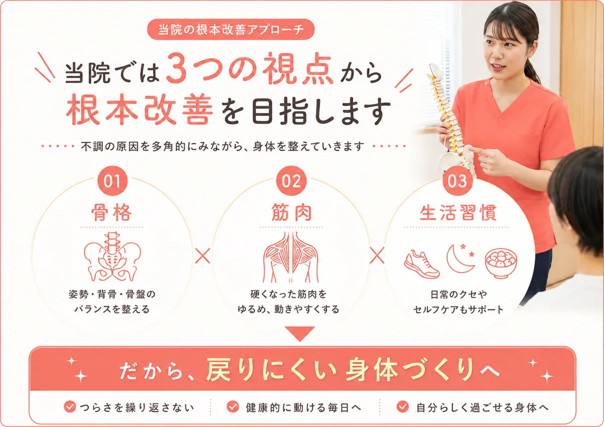 3つの視点から根本改善